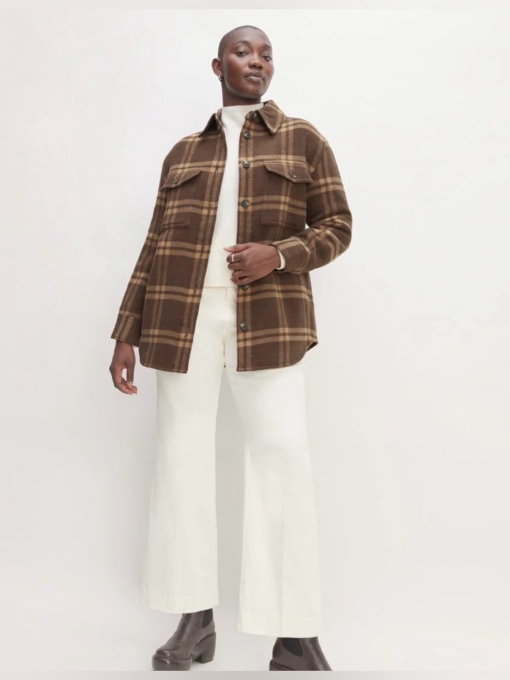 Everlane THE ITALIAN REWOOL® OVERSIZED SHIRT JACKET size XXS